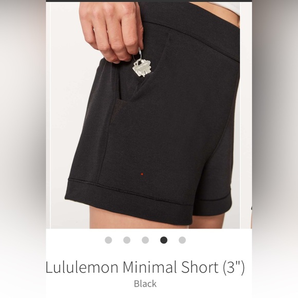 Lululemon Minimal Short 3” blk sz 4 - Picture 5 of 6